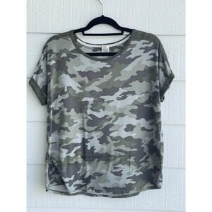 Lucky Brand Camouflage Print Blouse